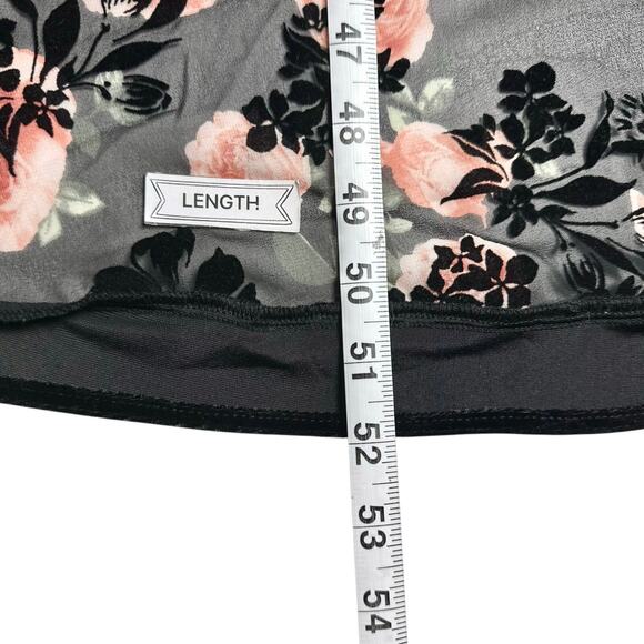 Torrid | Women | Floral Rose Long Line Velvet Trim Sheer Chiffon Kimono | Sz 1-2 - Picture 7 of 13